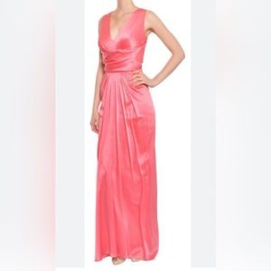 Carolina Herrera Coral Textured silk Gown
